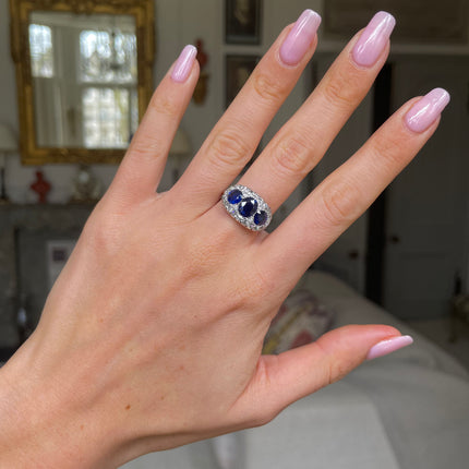 Antique | Art Deco, Platinum, Sapphire and Diamond Ring