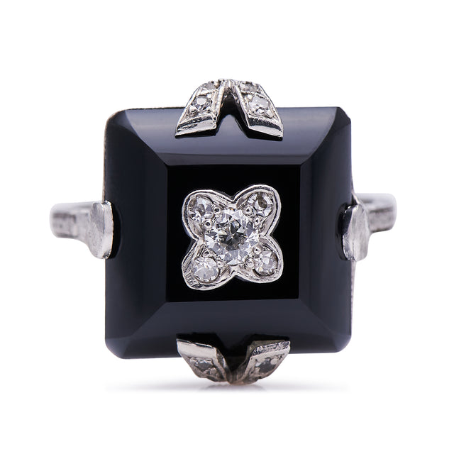 Antique Engagement Rings | Antique Ring Boutique | Vintage Engagement Rings | Antique Engagement Rings | Antique Jewellery company | Vintage Jewellery  Art Deco, Platinum, Onyx and Diamond Ring