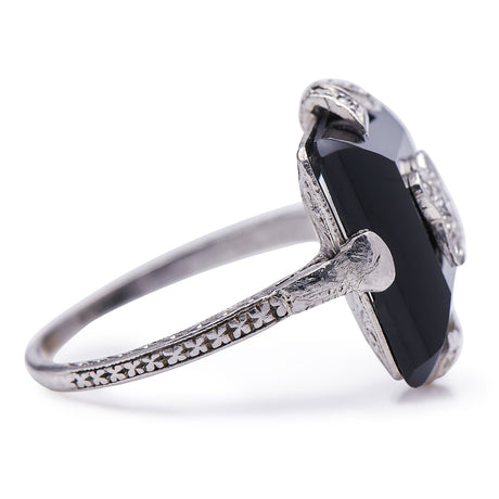 Antique Engagement Rings | Antique Ring Boutique | Vintage Engagement Rings | Antique Engagement Rings | Antique Jewellery company | Vintage Jewellery  Art Deco, Platinum, Onyx and Diamond Ring