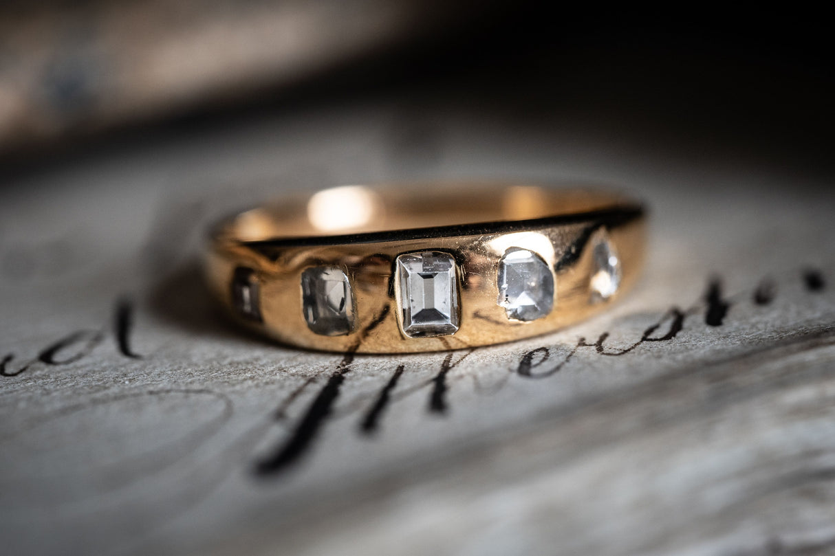 Art Deco, 14ct Gold, Old-Cut Diamond Ring