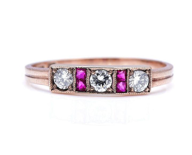 Antique-Engagement-Rings-Gold-Ruby-Diamond-Art-Deco