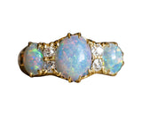 Art Deco, 18ct Gold, Opal and Diamond Ring