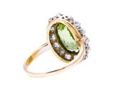 Art Deco, 18ct Gold, Peridot and Diamond Cluster Ring