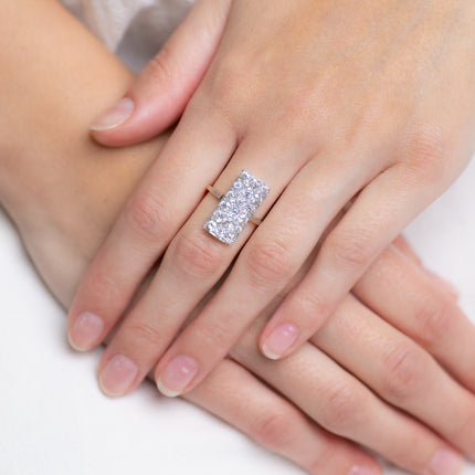 Antique-Diamond-rings | Vintage Rings | Art Deco, 18ct Gold, Platinum, Diamond Panel Ring