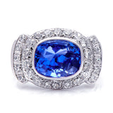 Art-Deco-Asutrian-Sapphire-Diamond-Cluster-Ring-Vintage-Antique