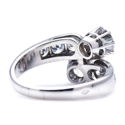 Art Deco, French, Platinum, Diamond Ring