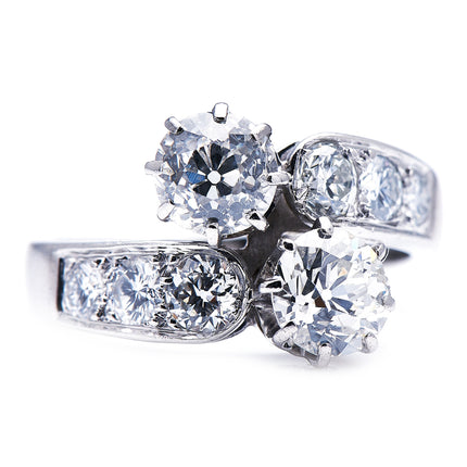 Art Deco, French, Platinum, Diamond Ring