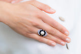 Art Deco, platinum, onyx, pearl and diamond ring