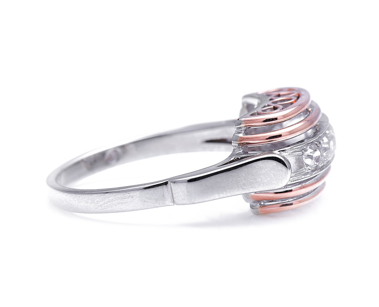 Art Deco, viennese 14ct gold, diamond ring