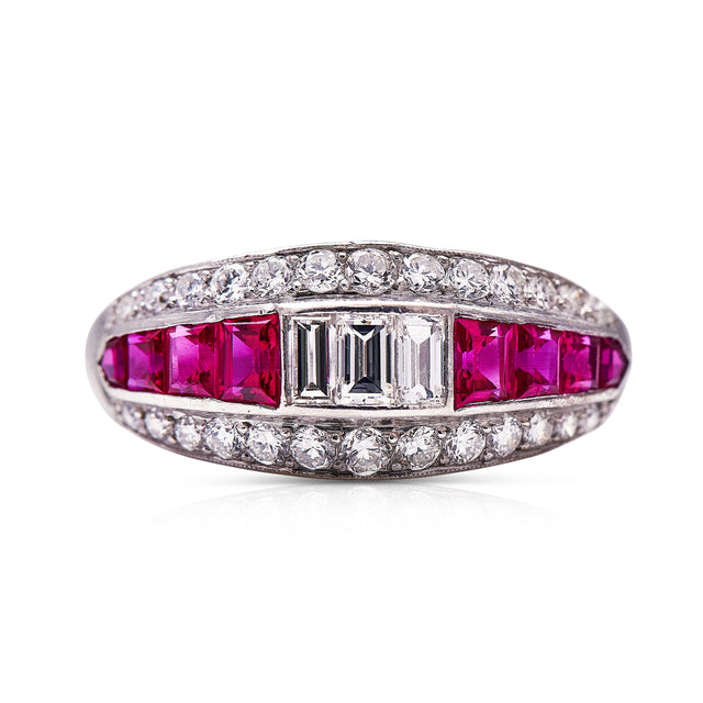 Antique-Art-Deco-Ruby-Diamond-Platinum-Ring-1940s-American-Boutique-Jewelery
