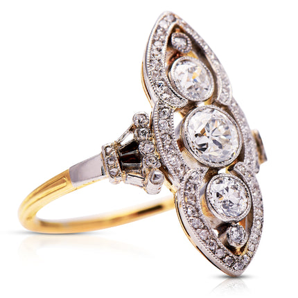 Art Nouveau, 18ct Gold, Diamond Ring