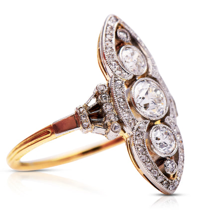 Art Nouveau, 18ct Gold, Diamond Ring