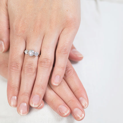 Art Deco | Platinum | Diamond | Three Stone Ring | Antique Engagement Ring | Vintage Engagement Rings | Antique Rings | Diamond collection Diamond rings. Diamond ring. Old cut diamond rings. Diamond engagement ring. Diamond engagement rings. Cushion diamond engagement ring. Cushion diamond engagement rings. Platinum diamond ring. Antique diamond ring. 