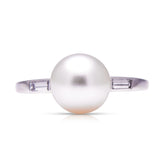 Art-Deco-Pearl-Ring-Matching-Pair-Baguette-Diamond-Elegant-Timeless-Antique