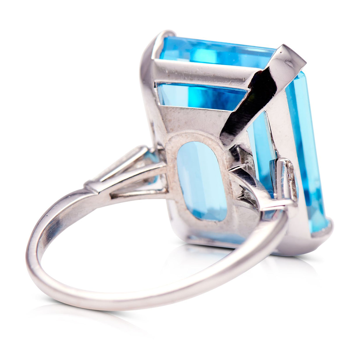 Art Deco, Platinum, Aquamarine and Diamond Ring Antique Rings | Antique Engagement Rings | Vintage Engagement Rings | Antique Jewellery 