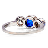 Art Deco sapphire & diamond engagement ring
