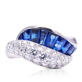 Stunning | 1950s | sapphire and diamond ring