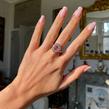 Belle Époque ruby & diamond cluster ring