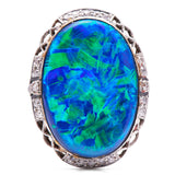 Black-Opal-Edwardian-Platinum-Gallery-Ornate-Opalescence-Antique-Ring