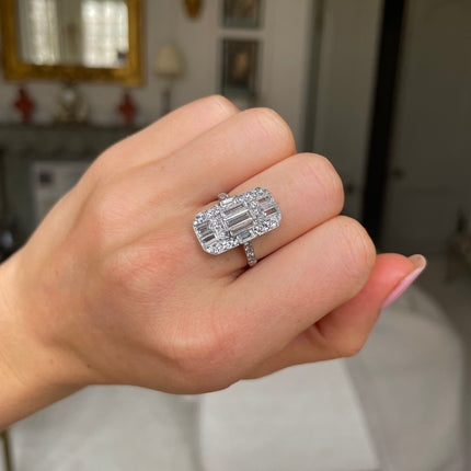 Art Deco, Platinum, Diamond Ring