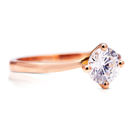 Vintage | 18ct Rose Gold, Diamond Engagement Ring