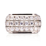 Diamond-18ct-White-Gold-Antique-Engagement-Vintage-1950-1975-Statement-Ring