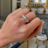 Edwardian, 18ct Gold Platinum, Natural Pearl and Diamond Ring