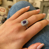 Beautiful Design | Edwardian, Platinum, Sapphire and Diamond Cluster Ring