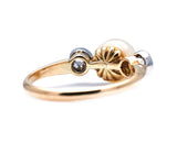 Edwardian, 18ct Gold, Natural Pearl and Diamond Ring