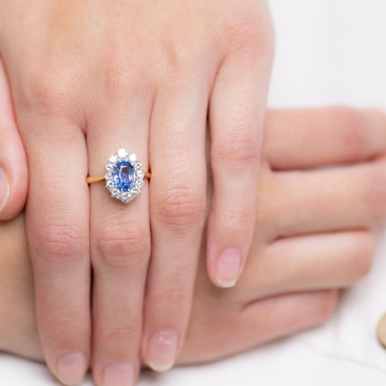 Edwardian, 18ct Gold, Platinum, Sapphire and Diamond Ring