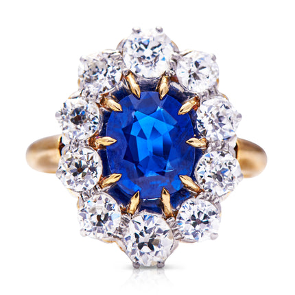 SOLD | EDWARDIAN | Sapphire and Diamond Engagement Ring