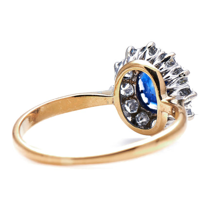 Sapphire and Diamond Ring. Antique Ring Boutique | Vintage Jewelry |Untreated Gemstone Rings | Antique Engagement Rings | Art Deco Rings | Antique Rings | Antique Jewellery Company