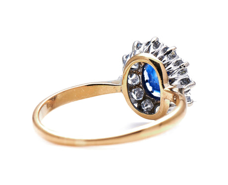 Sapphire and Diamond Ring. Antique Ring Boutique | Vintage Jewelry |Untreated Gemstone Rings | Antique Engagement Rings | Art Deco Rings | Antique Rings | Antique Jewellery Company