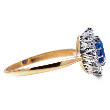 Sapphire and Diamond Ring. Antique Ring Boutique | Vintage Jewelry |Untreated Gemstone Rings | Antique Engagement Rings | Art Deco Rings | Antique Rings | Antique Jewellery Company