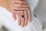 Edwardian, 18ct Gold, Rubellite Tourmaline and Diamond Ring