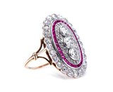 Edwardian, 18ct gold and platinum, ruby and diamond ring