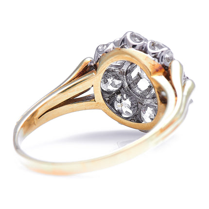 Edwardian, Austrian, 14ct Gold, Diamond Cluster Ring
