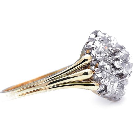 Edwardian, Austrian, 14ct Gold, Diamond Cluster Ring