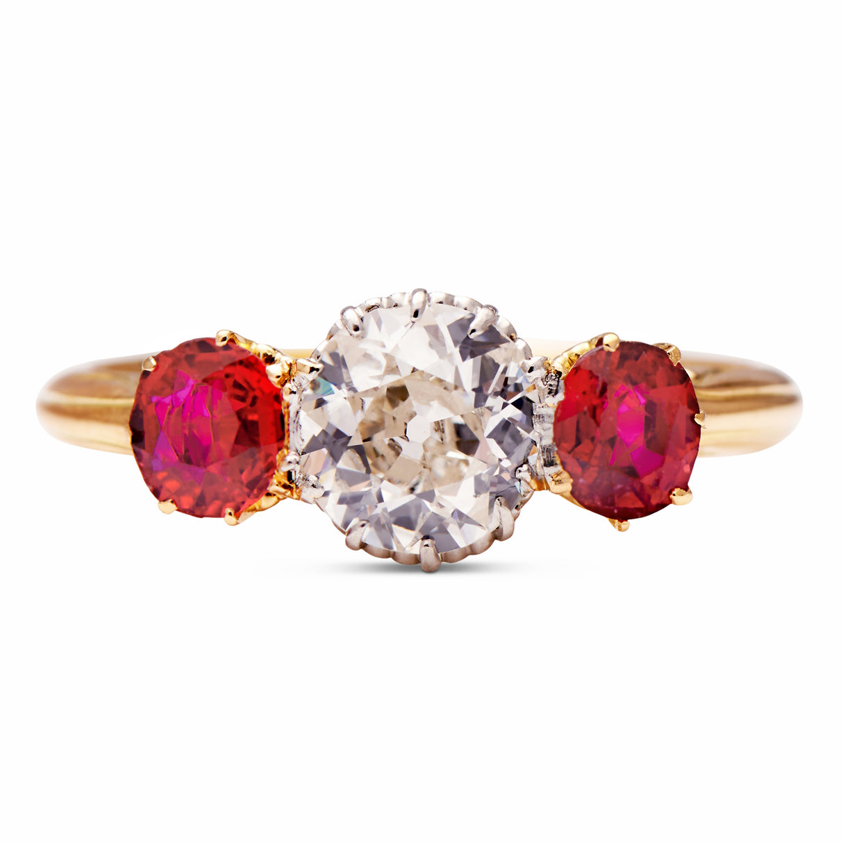 Edwardian-Engagement-Dress-Ring-Ruby-Diamond-Three-Stone-Antique