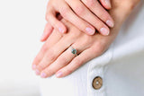 Edwardian, Platinum, Green Sapphire and Diamond Engagement Ring