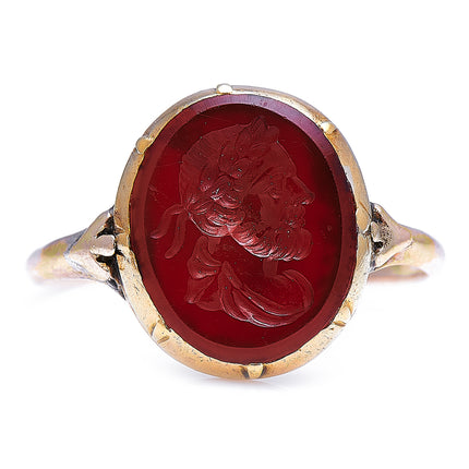 Georgian, Gold, Carnelian Agate Intaglio Ring