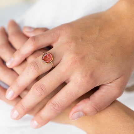 Georgian, Gold, Carnelian Agate Intaglio Ring