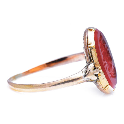 Georgian, Gold, Carnelian Agate Intaglio Ring