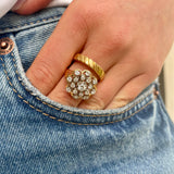 Vintage Diamond Cluster Ring, 18ct Rose Gold