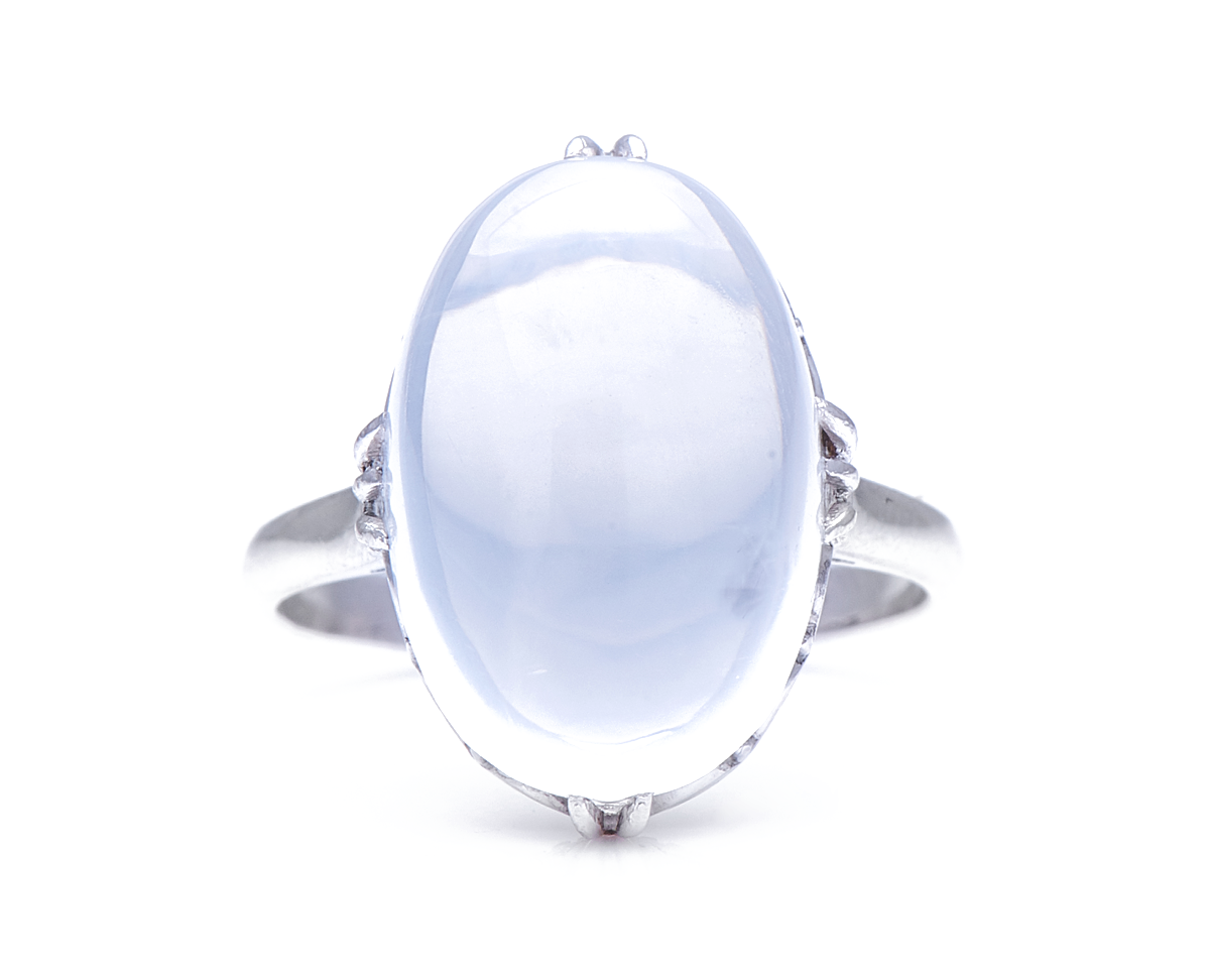 Antique_Rings | Vintage_rings | Antique Engagement Rings | Antique Ring Boutique | Vintage Engagement Rings | Antique Engagement Rings | Antique Jewellery company | Vintage Jewellery Mid Century, 1950’s, 18ct White Gold, Moonstone Ring
