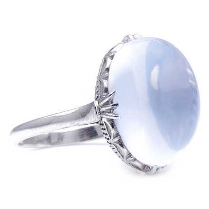 Antique_Rings | Vintage_rings | Antique Engagement Rings | Antique Ring Boutique | Vintage Engagement Rings | Antique Engagement Rings | Antique Jewellery company | Vintage Jewellery Mid Century, 1950’s, 18ct White Gold, Moonstone Ring