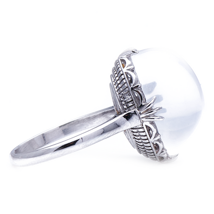 Antique_Rings | Vintage_rings | Antique Engagement Rings | Antique Ring Boutique | Vintage Engagement Rings | Antique Engagement Rings | Antique Jewellery company | Vintage Jewellery Mid Century, 1950’s, 18ct White Gold, Moonstone Ring