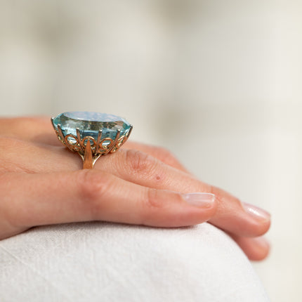 Ocean Green | Pérignon | 18ct Gold, Single 26ct Aquamarine Ring