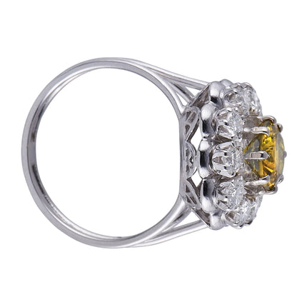Platinum, Chrysoberyl and Diamond Cluster Ring