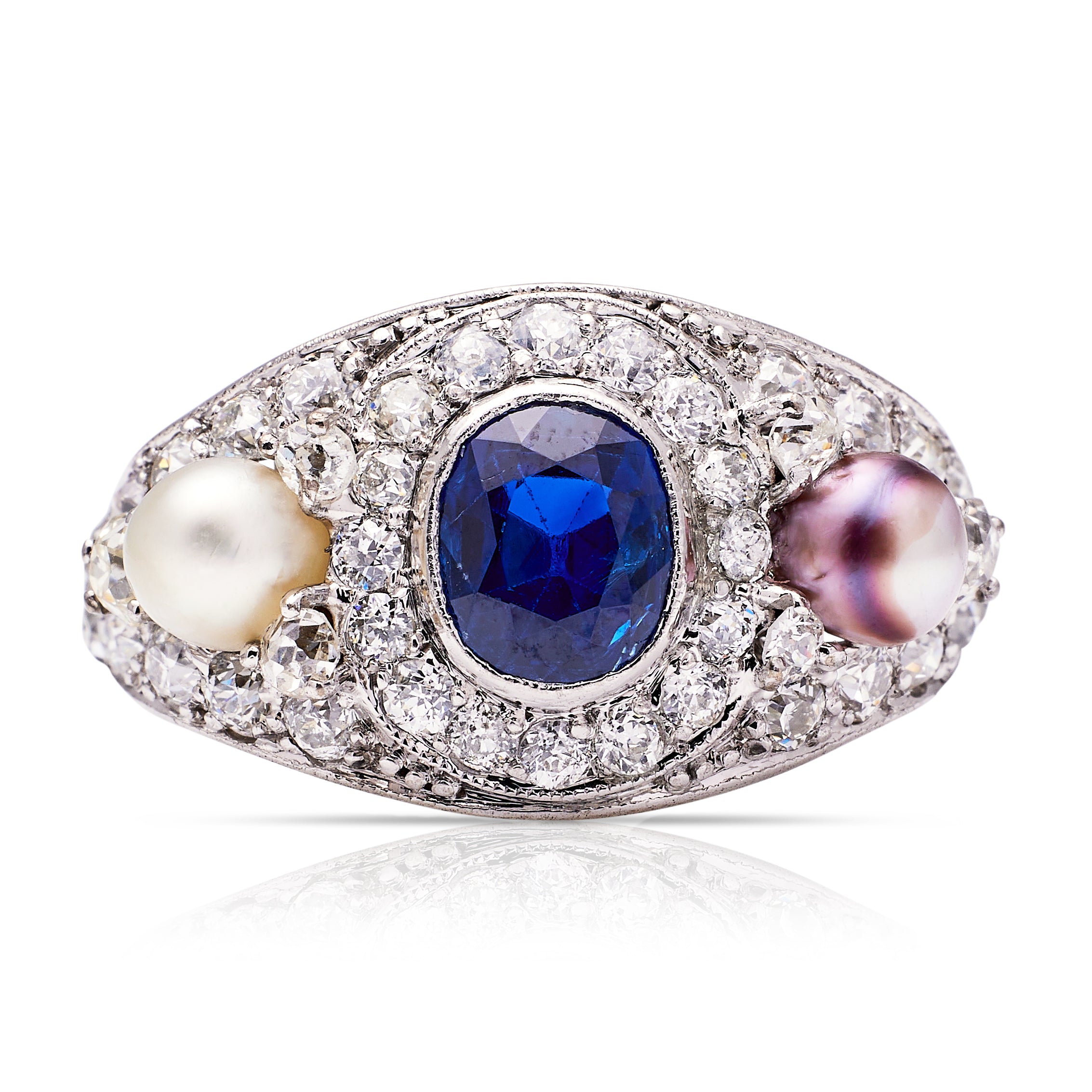 Vintage 1.52 Carat Pink Sapphire & Diamond Cocktail Ring – Bella Rosa  Galleries